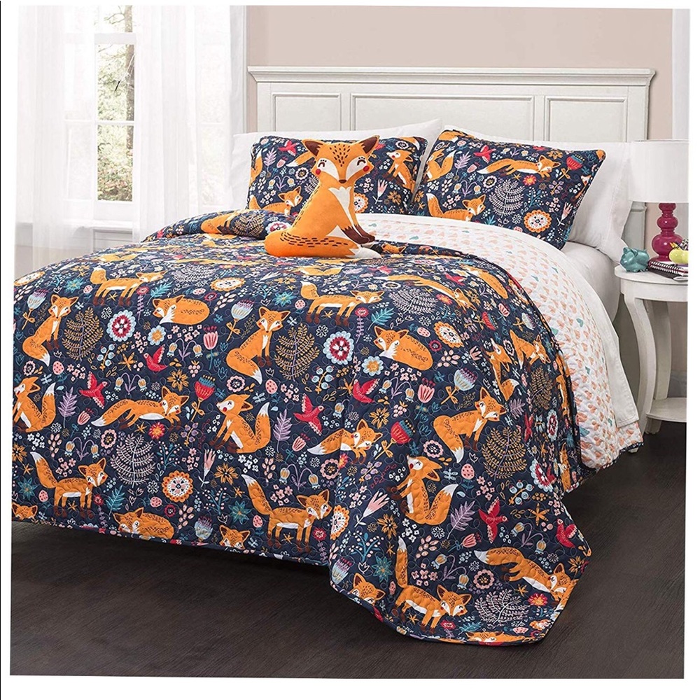 Twin Pixie Fox reversible quilt!